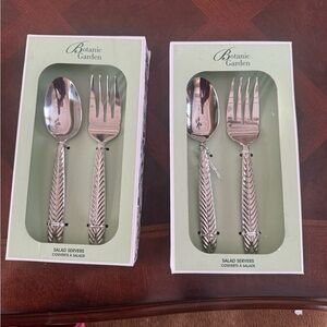 Portmeirion Botanic Garden Silver Leaf Salad Servers